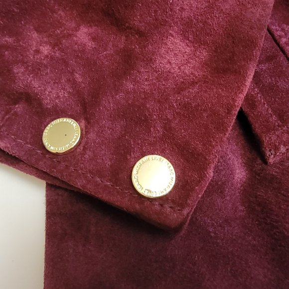 Isaac Mizrahi Burgundy Leather Jacket - Picture 8 of 16